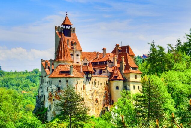 Visita guiada en monovolumen para 8 personas desde Bucarest al Castillo de Drácula, el Castillo de Peles y Brasov