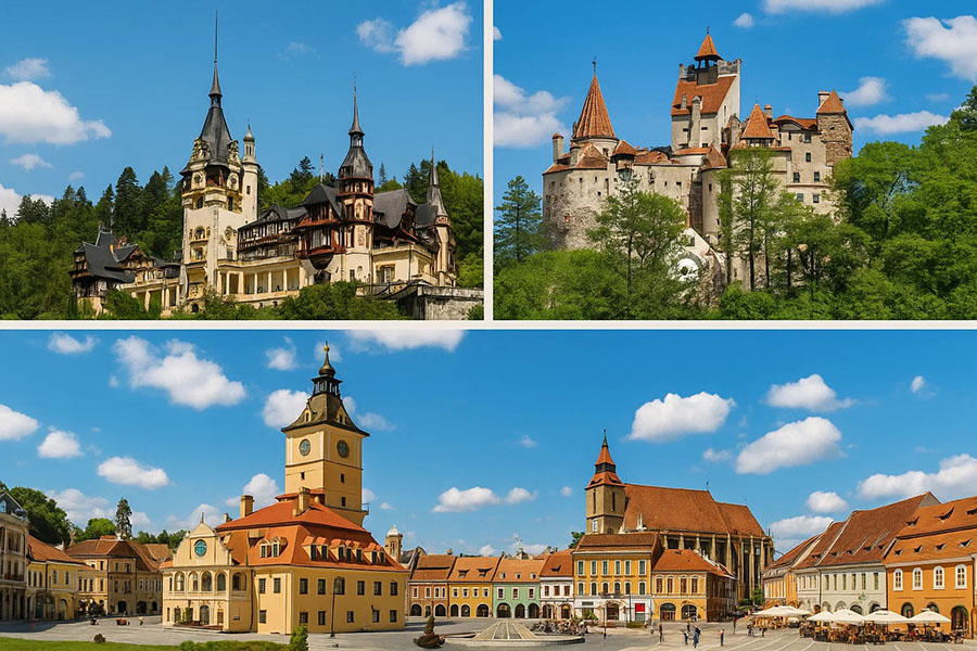 1 Day Guided Tour to Dracula’s Castle, Peles Castle and Brasov with Bus transfer