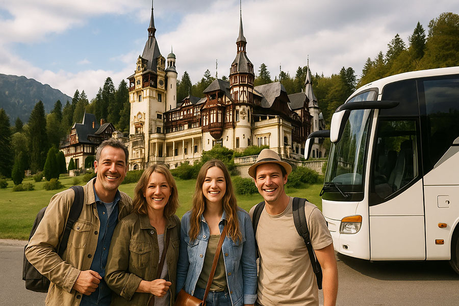 Guided Tour of 3 Castles: Peles, Wednesday and Dracula & Transfer by Bus